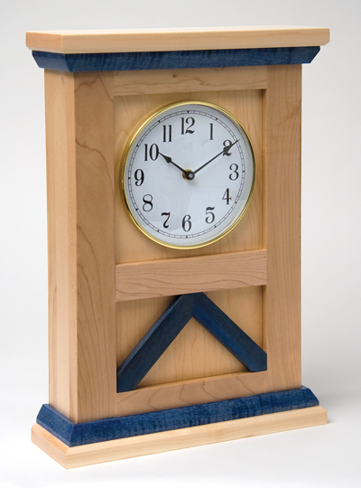 The Bomoseen Country Collection mantle clock with denim accent color