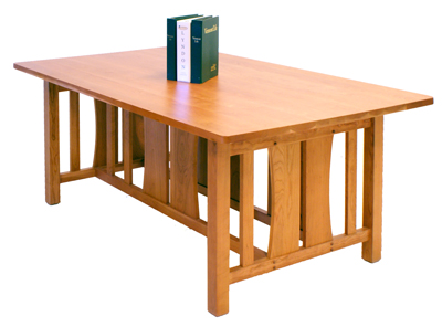 Contemporary Mission Style Dining Room Table, Available in 3 sizes, Made in Vermont